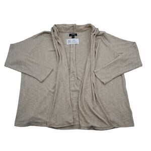 Ana Sweater Womens PXL Beige Knit Casual Long Sleeve Open Front Cardigan